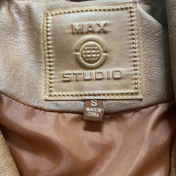 Max Studio Vegan Leather Moto Jacket Small - Picture 5 of 6